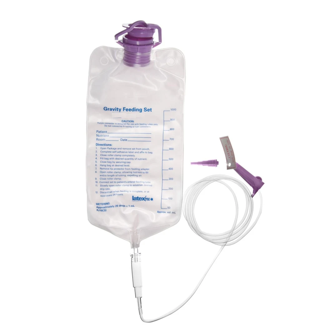 1000ml China Factory Price Sale Disposable Medical Enteral Feeding Bag with CE&ISO Certificate